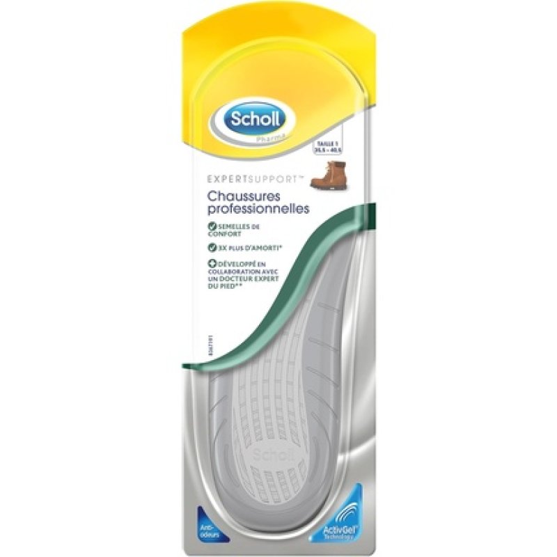 Scholl Expert Support Insoles with Cushioning and Shock Absorption for Professionals