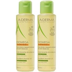 A-Derma Exomega Control Emollient Cleansing Oil Anti-Scratching 500ml - Pack of 2