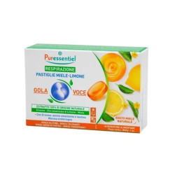 Puressentiel Respiratory Throat Voice 18 Tablets Honey Lemon Flavor