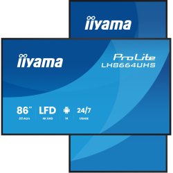 iiyama LH8664UHS-B3AG Écran d'affichage dynamique Écran plat de signalisation numérique 2,17 m (85.6") Wifi 450