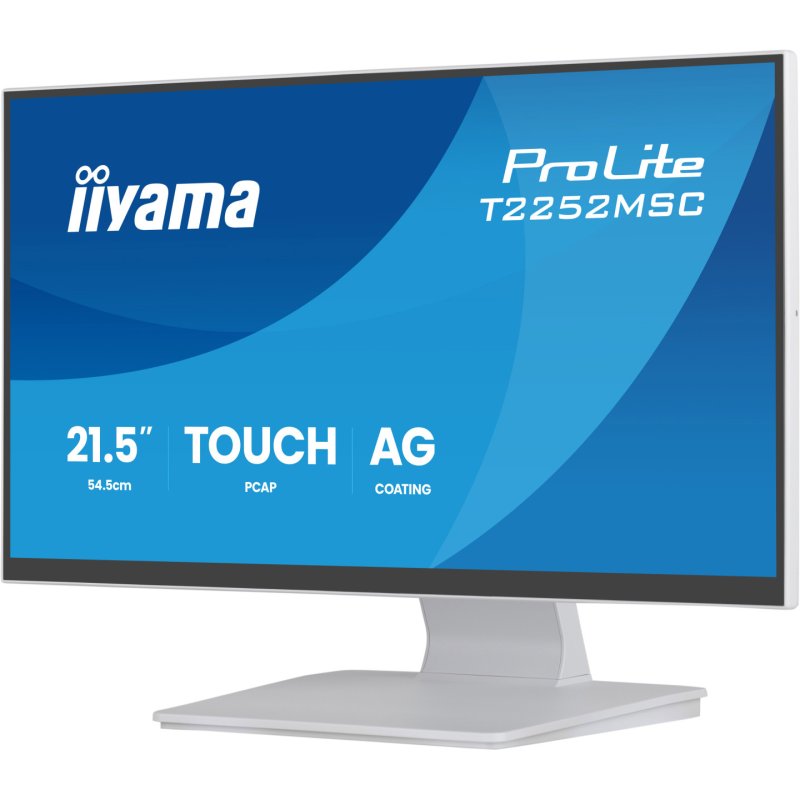 iiyama ProLite T2252MSC-W2AG écran plat de PC 54,5 cm (21.4") 1920 x 1080 pixels Full HD LCD Écran tactile Blanc