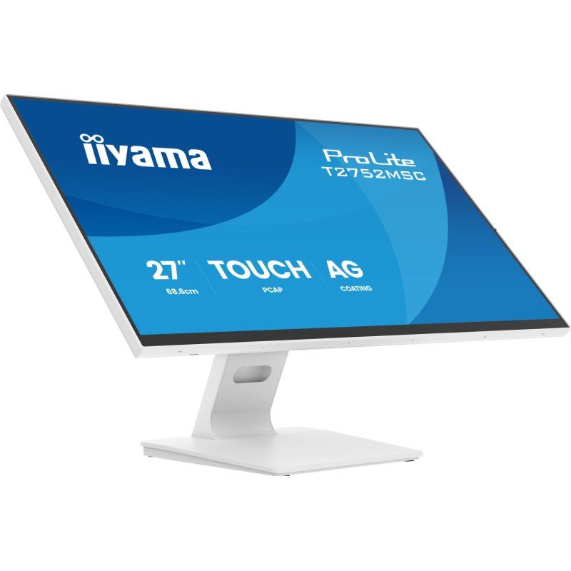 iiyama ProLite 27” DeepContrast PCAP 10pt touchscreen monitor featuring IPS panel technology, Edge-to-Edge glass