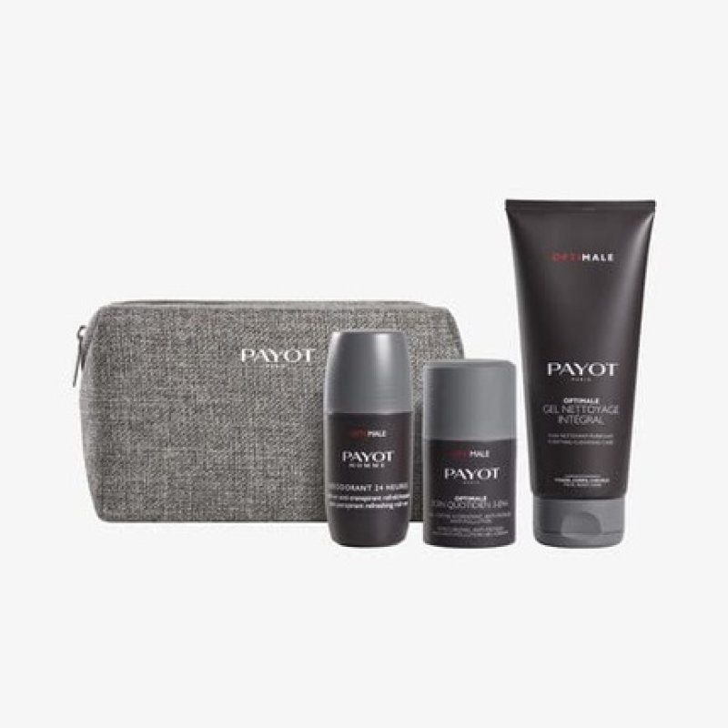 Payot Optimal Kit - 3-in-1 Moisturizing Care 50ml, 24h Deodorant 75ml, and 100ml Full Cleansing Gel