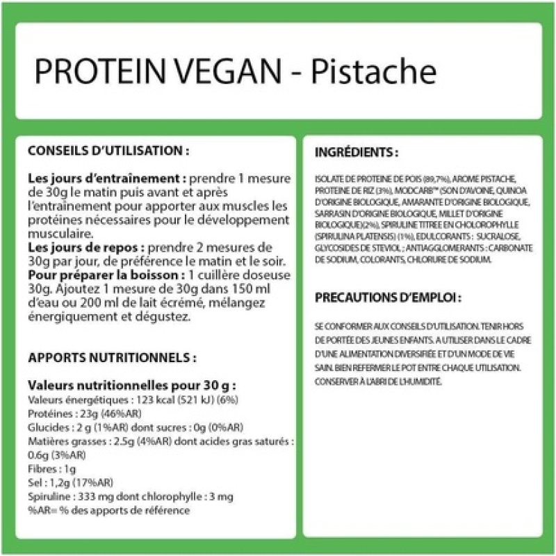 Eric Favre Vegan Pistachio Protein 500g