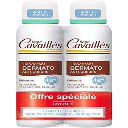 Rogé Cavaillès Dermato Deodorant Anti-Odors 48H Spray 150ml - Pack of 2
