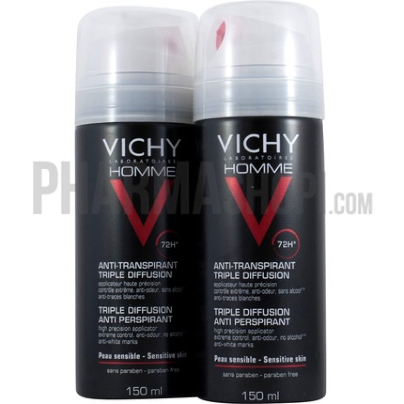 Vichy Homme Triple Diffusion Anti-Transpirant Deodorant 300 Ml