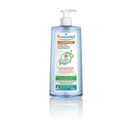 Puressentiel Antibacterial Gel 975ml Anti-Bacterial Anti-Viral Softening with Aloe Vera Bioalcohol Tea Tree Lemon and