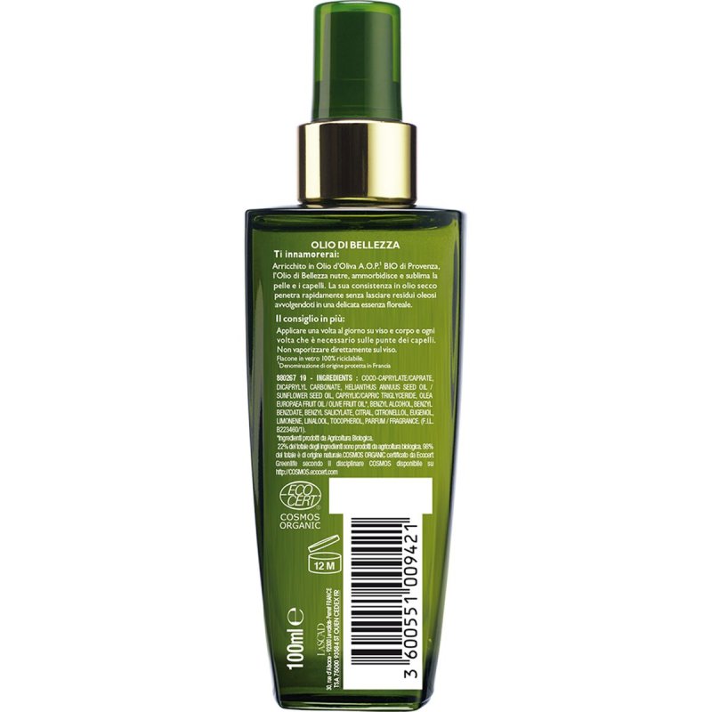 Tesori di Provenza Organic Multi Purpose Oil Dry Oil for Body and Hair 100ml