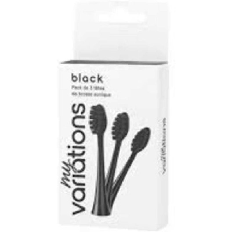 Myvariations Sonic Toothbrush Heads Black - Pack of 3