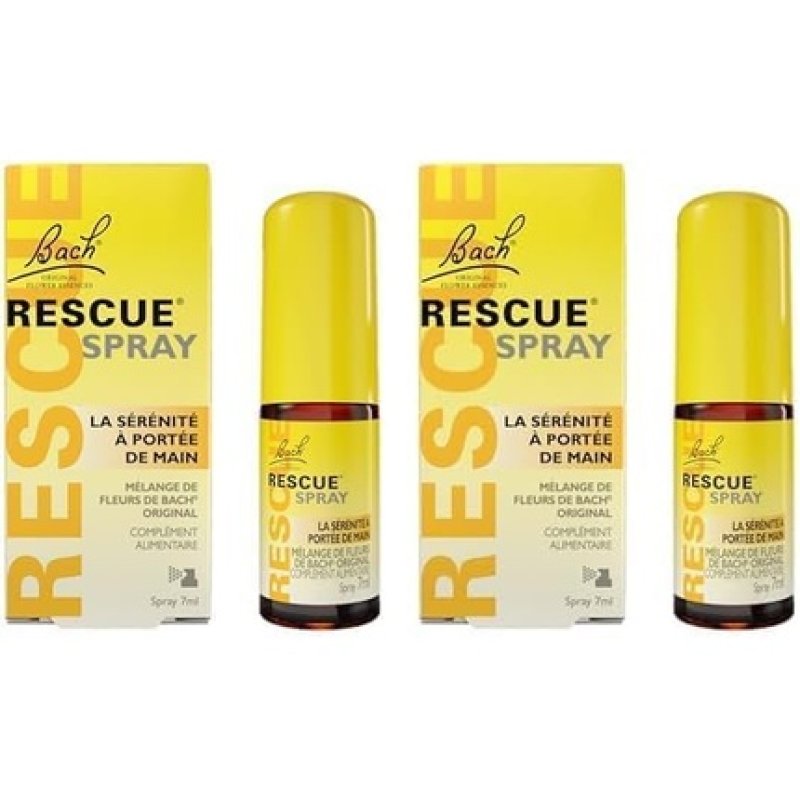 Rescue Spray 7ml Natural Emotional Well-Being Blend of 5 Bach Flowers