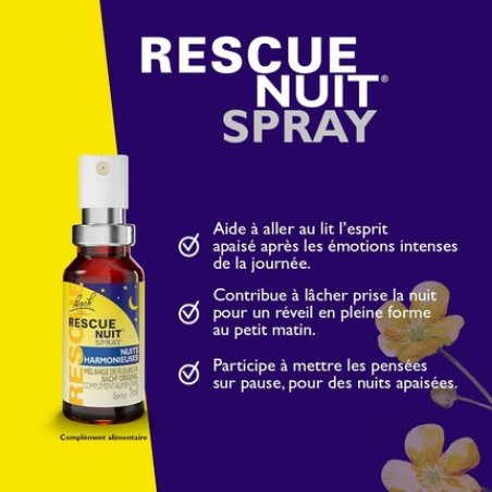 Rescue Night Spray - Mixture of 6 Original Bach Flowers for Restful Nights