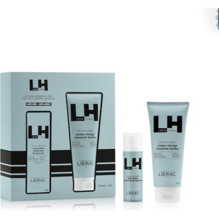 Lierac Homme Global Anti-Aging Fluid 50ml With Free Douche Integral All-Over Shower Gel 200ml
