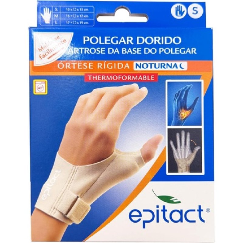 Epitact Night Rigid Orthosis for Painful Thumb Left Hand - Size S