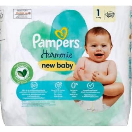 Pampers Harmony Nappies Size 1 24 Nappies 2kg - 5kg
