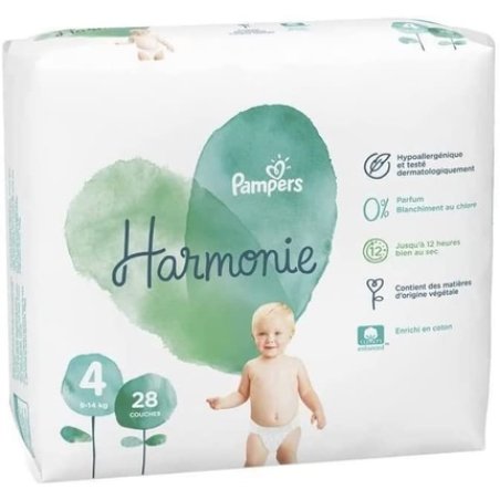 Pampers Harmony Diapers, Size 4, 9-14 Kg, 28 Pieces