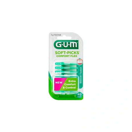 Gum 660 Softpicks Comfort Flex Regular Black Standard