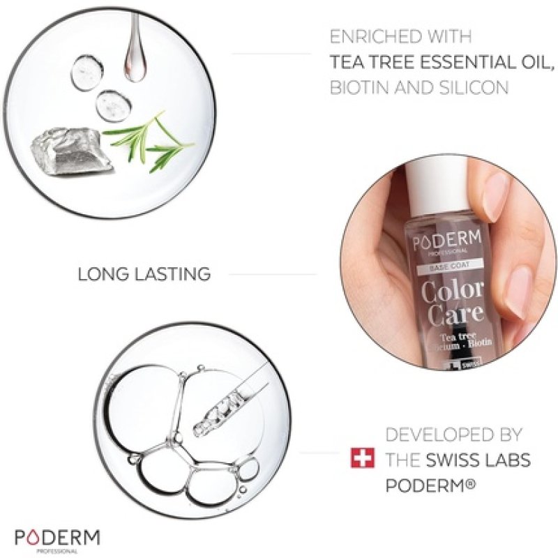 Poderm Protective Base Coat Enriched with Tea Tree