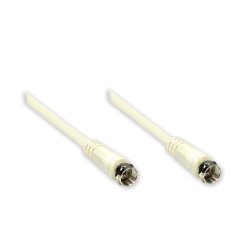 Alcasa F-type/F-type 5m coaxial cable White