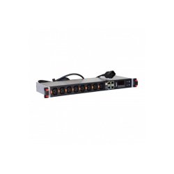 PDU IP 19"1U 16A 12 p. 12x C13 Entrée C20 - Mesuré