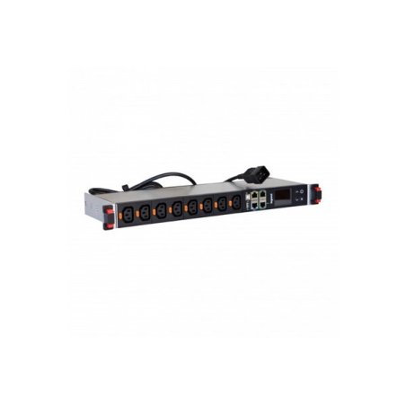 PDU IP 19"1U 16A 12 p. 12x C13 Entrée C20 - Mesuré
