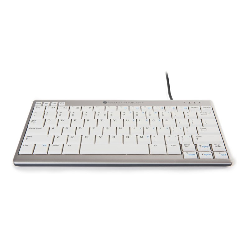BakkerElkhuizen UltraBoard 950 clavier Bureau USB AZERTY Français Gris clair, Blanc