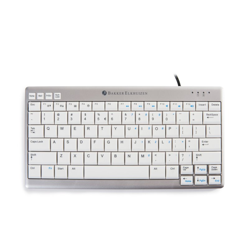 BakkerElkhuizen UltraBoard 950 keyboard Office USB AZERTY French Light grey, White