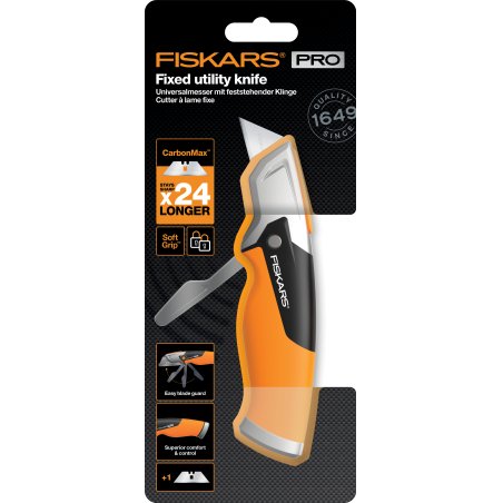 Fiskars - CarbonMax Utility Knife - Fixed Blade