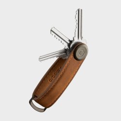 Orbitkey - Crazy Horse Leather Key Organiser - Chestnut Brown/Brown