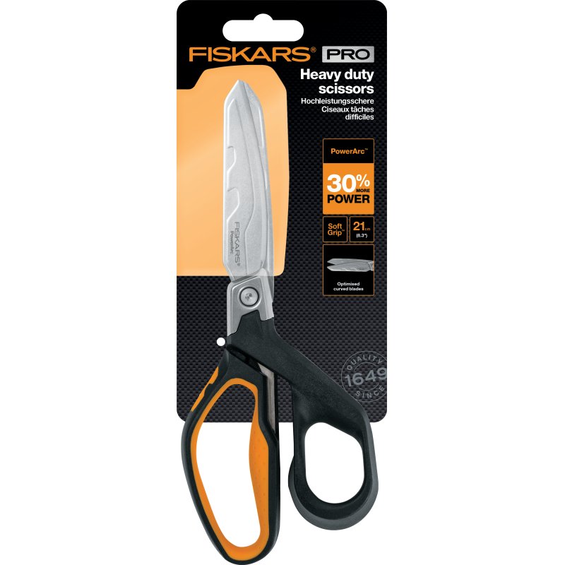 Fiskars - PowerArc heavy duty scissors - 21 cm
