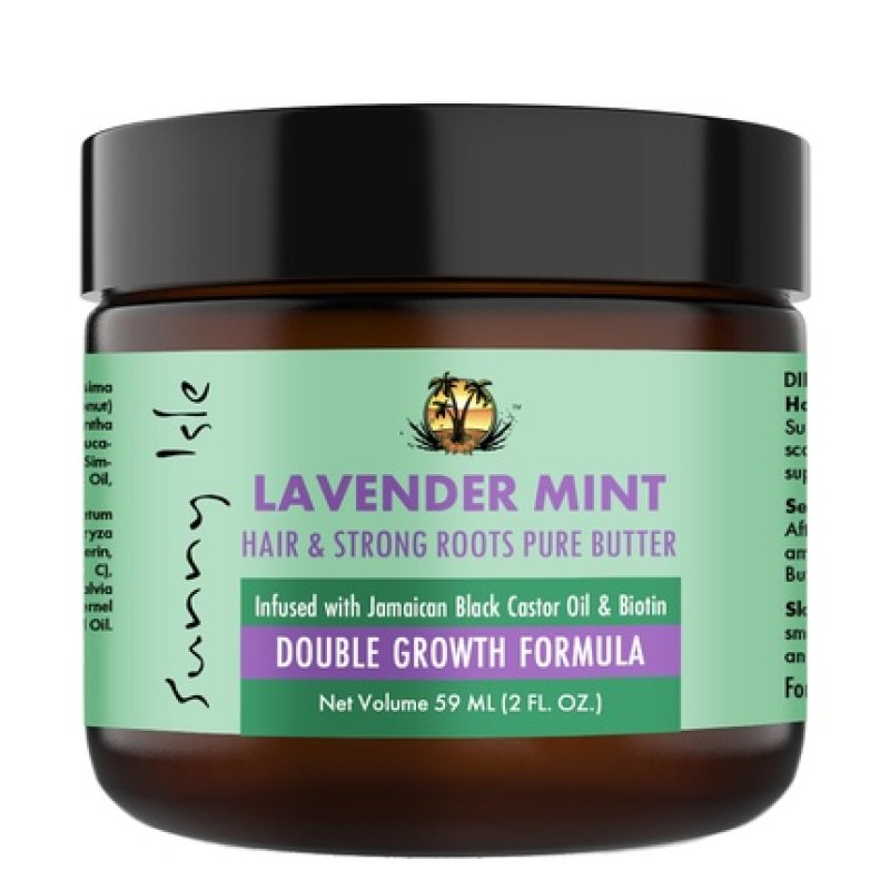 Sunny Isle Lavender Mint Hair and Strong Roots Butter 2oz Infused with Biotin