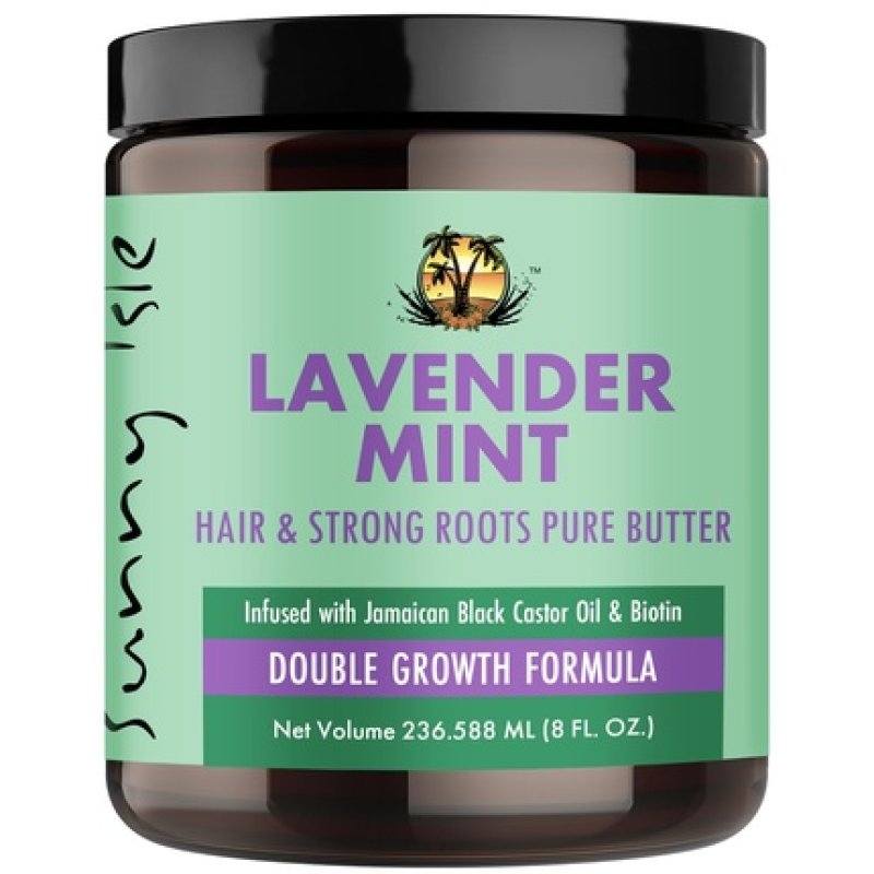 Sunny Isle Lavender Mint Hair and Strong Roots Butter 8oz Infused with Biotin
