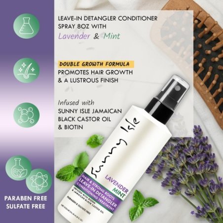Sunny Isle Lavender Mint Hair and Strong Roots Leave-In Detangler Conditioner