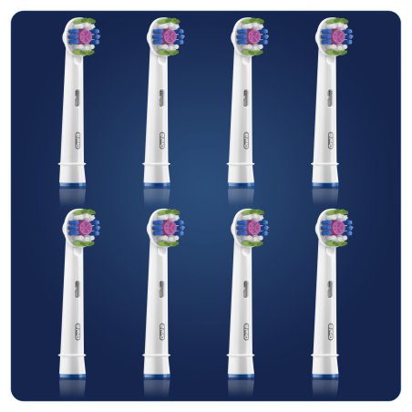 Oral-B 3D White 80339420 tête de brosses 8 pièce(s) Blanc