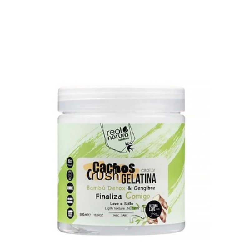Real Natura Hair Gelatin Curls Crush Bamboo & Ginger 500ml