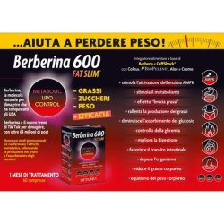 Dietalinea Berberine 600 Fat Slim Food Supplement 60 Tablets