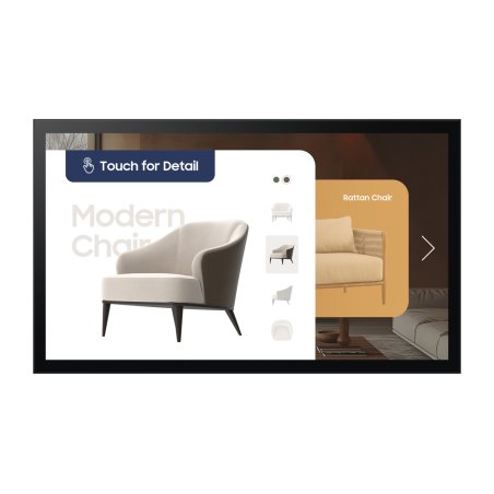 Samsung QM32C-T Écran plat de signalisation numérique 81,3 cm (32") LCD Wifi 400 cd/m² Full HD Noir Écran tactile