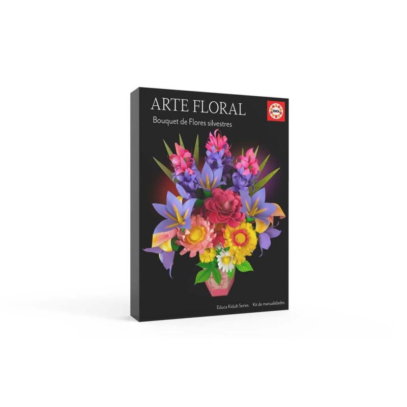 Educa - Floral Art Bouquet Of Wild Flowers - 30 cm x 20 cm - Vibrant (80-20141)