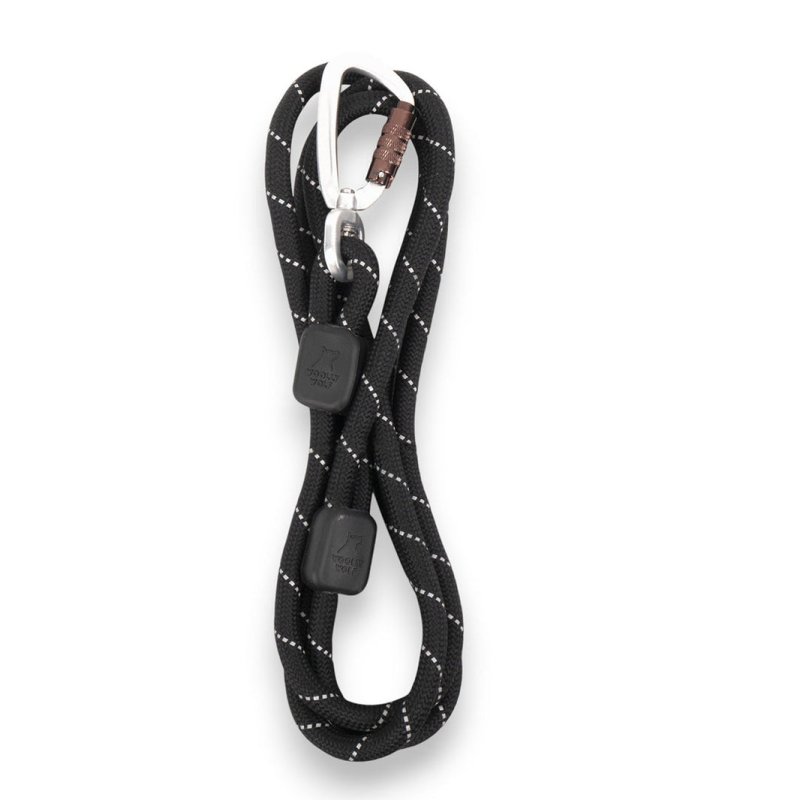 Woolly Wolf - Rope Leash Black - 180 cm - 10mm