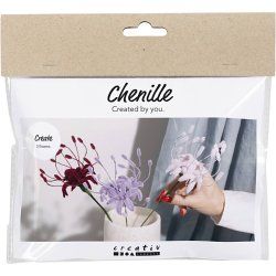 Creativ Company Mini Kit DIY Fleurs en Fil Chenille
