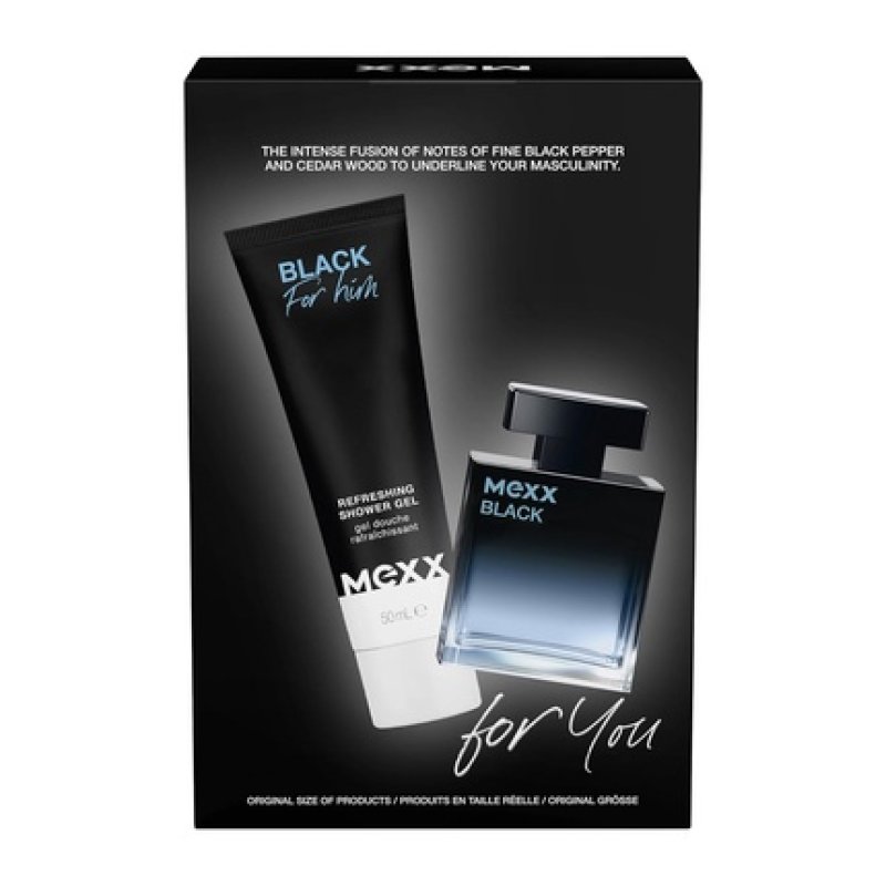 MEXX Black Man Eau de Toilette 30ml Shower Gel 50ml