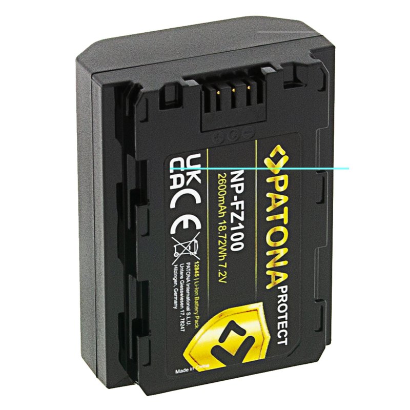 PATONA PROTECT Battery f. Sony NP-FZ100 A7 III A7M3 Alpha 7 III A7 R III A7RM3 Alpha 7 R III A9 Alpha 9