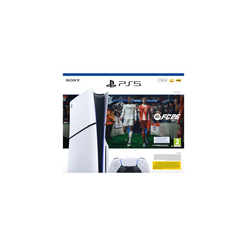 Sony Playstation 5 Standart FC26 Bundle 825 Go Wifi Noir, Blanc