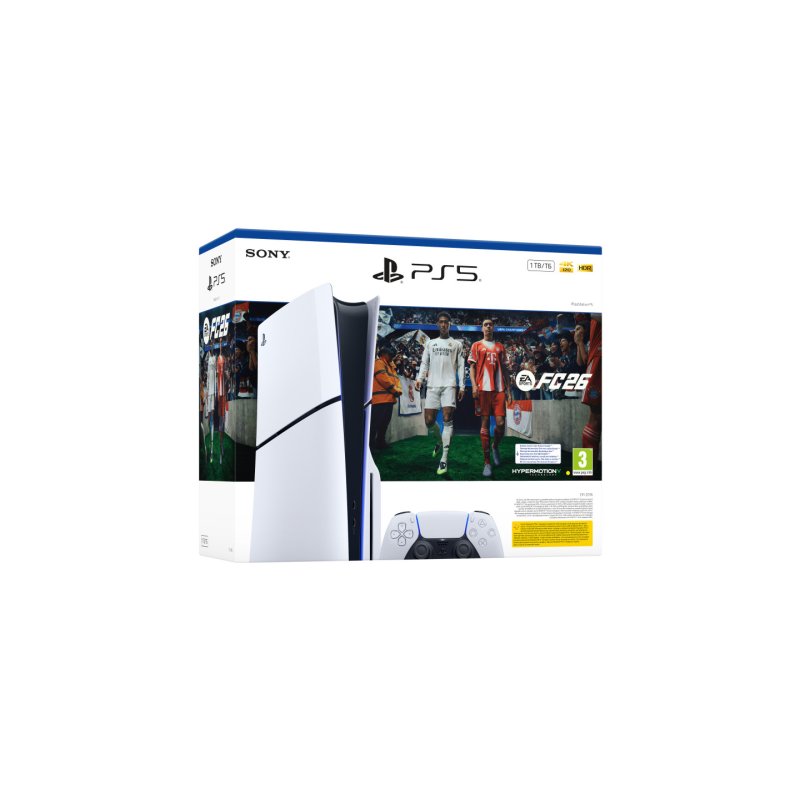 Sony Playstation 5 Standart FC26 Bundle 825 Go Wifi Noir, Blanc