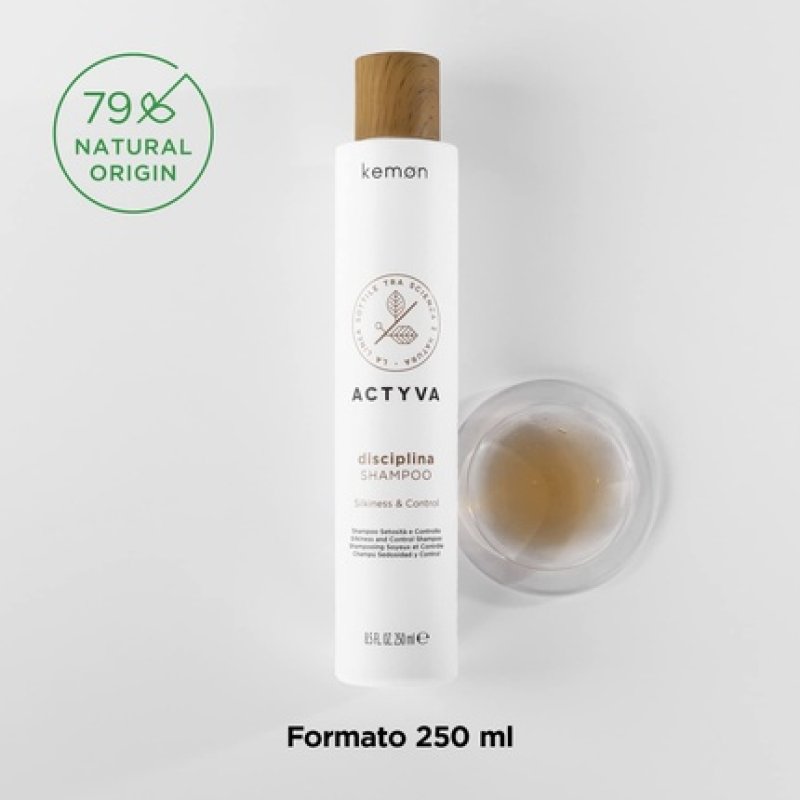 Kemon Actyva Disziplin Shampoo with Hyaluronic Acid and Almond Oil 250ml