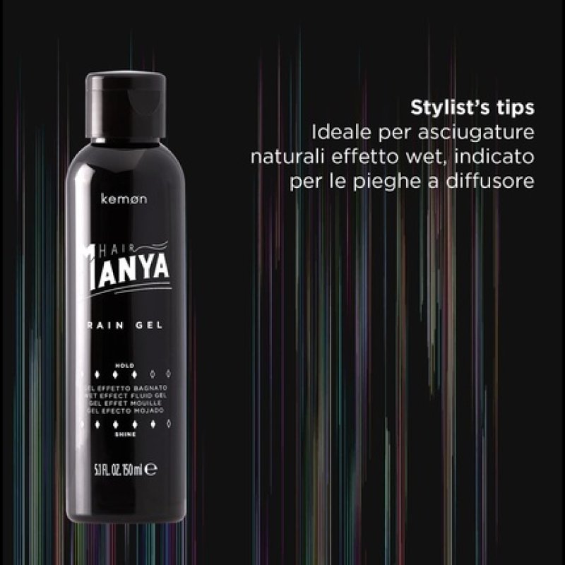 Kemon Hair Manya Rain Gel Professional Hair Styling for Men 150ml