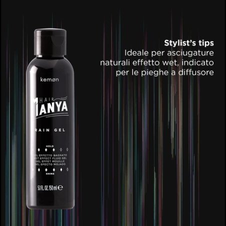 Kemon Hair Manya Rain Gel Professional Hair Styling for Men 150ml