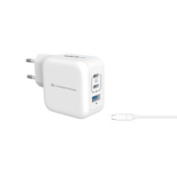 Conceptronic 3-Port 67W GaN USB PD Charger with USB-C Charging Cable, USB-C x 2, USB-A x 1, QC 3.0, PPS