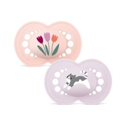 MAM - Original Natural Rubber Pacifiers - Pink - 6-16 months