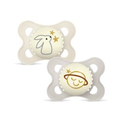 MAM - Original Night Silk Pacifiers - Neutral - 0-6m