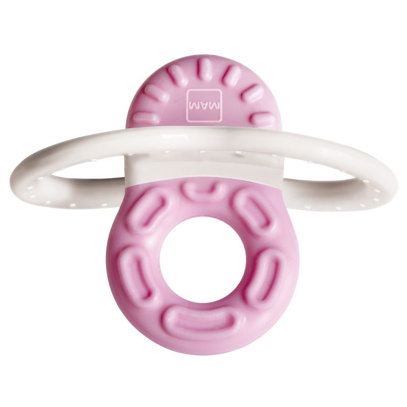 MAM Bite & Relax Phase 1 Tétine pour bébé classique Rond Rose, Blanc